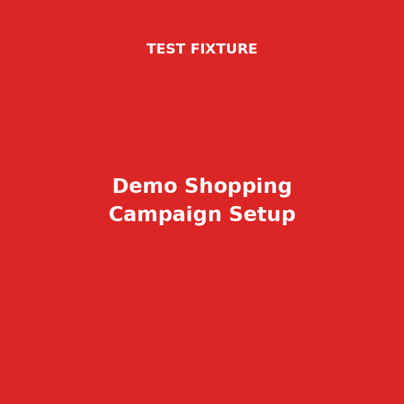 Placeholder image for fixture: Demo Shopping Campaign Setup