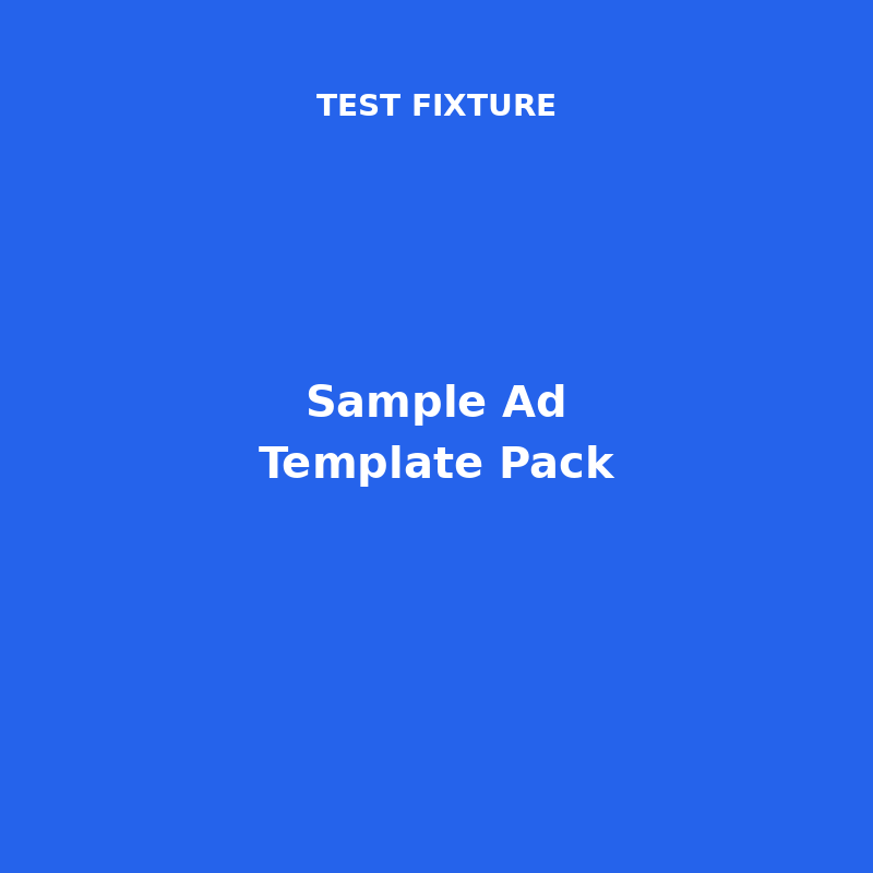 Placeholder image for fixture: Sample Ad Template Pack