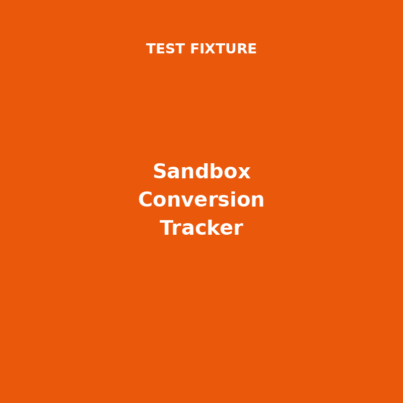 Placeholder image for fixture: Sandbox Conversion Tracker