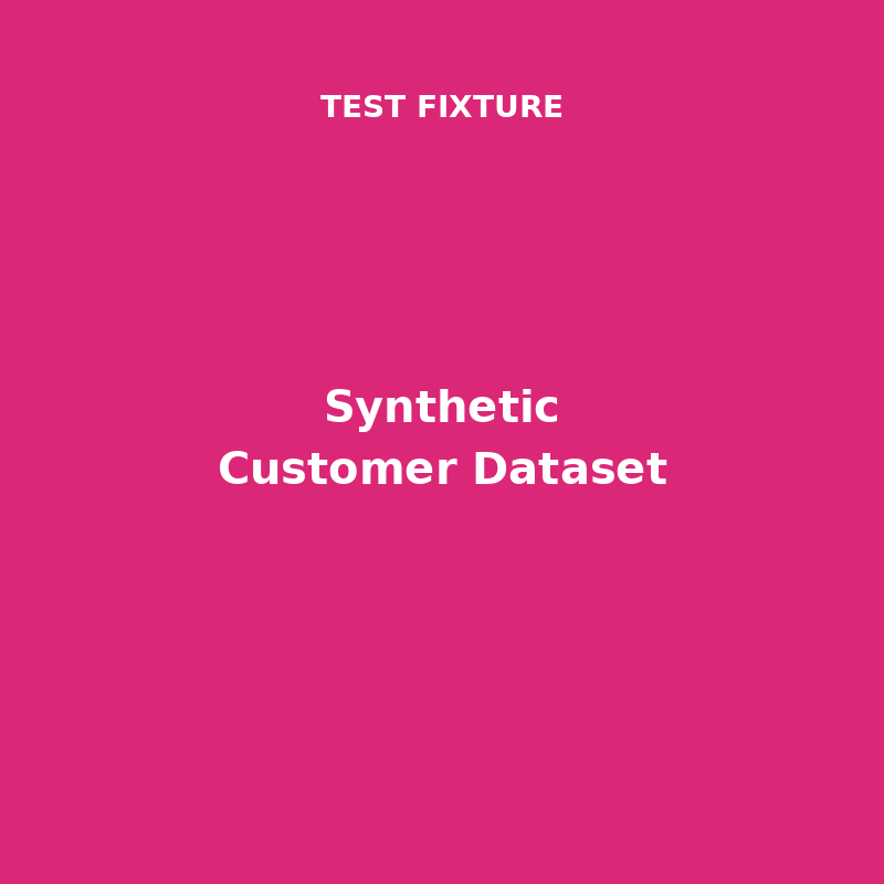 Placeholder image for fixture: Synthetic Customer Dataset