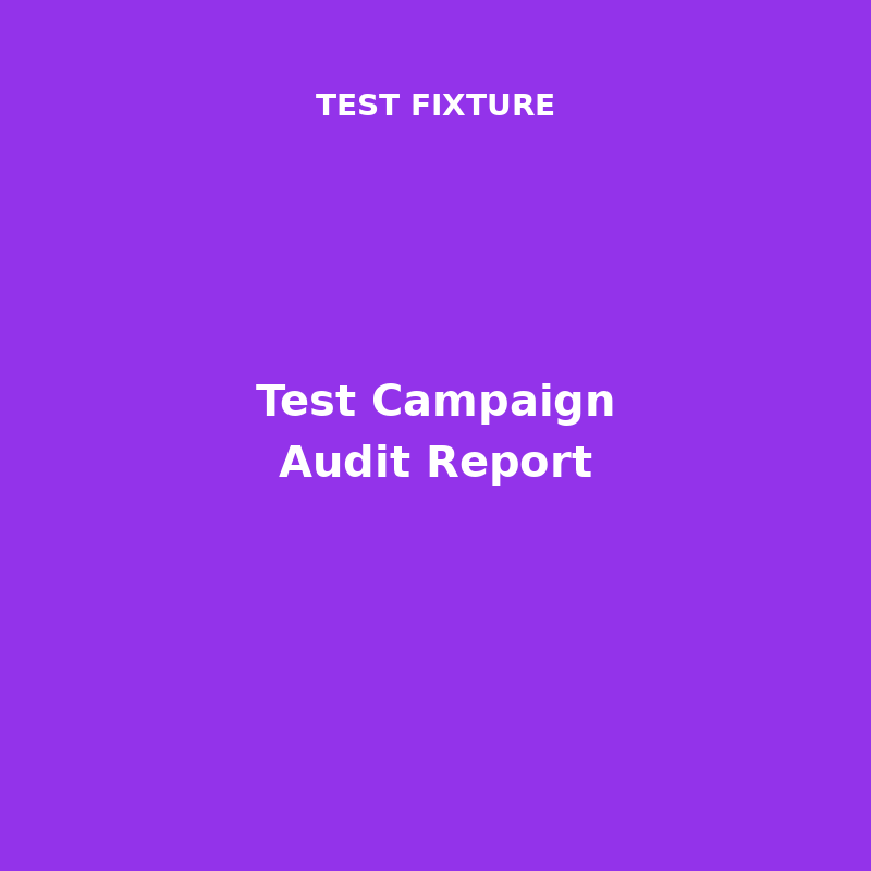 Placeholder image for fixture: Test Campaign Audit Report